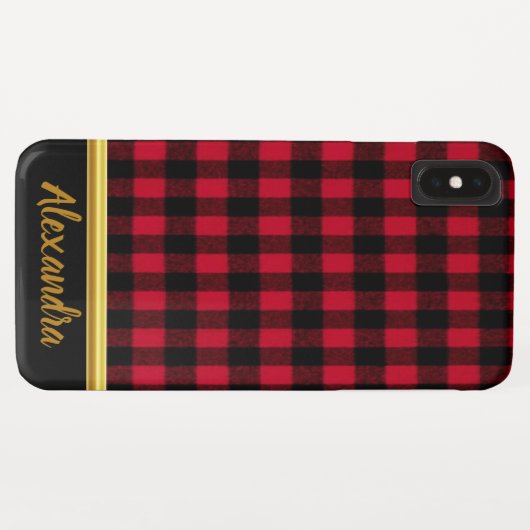 Flannel Buffalo Karierte Lumberjack-Textur Case-Mate iPhone Hülle (Rückseite (Horizontal))