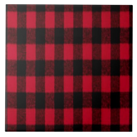 Flannel Buffalo Karierte Lumberjack-Textur Fliese (Vorderseite)