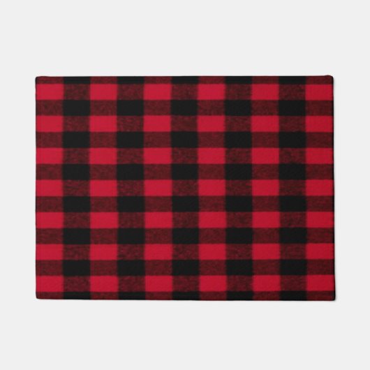 Flannel Buffalo Karierte Lumberjack-Textur Fußmatte (Vorderseite)