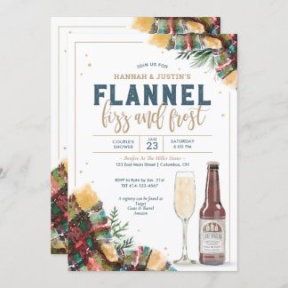 Flannel Fizz and Frost Couples Dusche Einladung