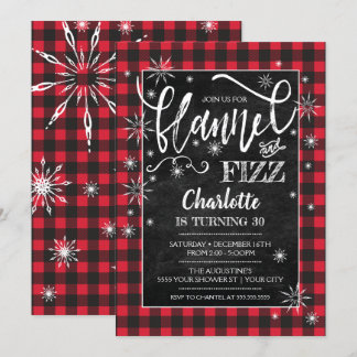 Flannel & Fizz Einladung zum Geburtstag