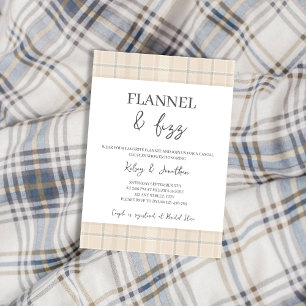 Flannel & Fizz Fall Rustikale Lässige Paare Dusche Einladung