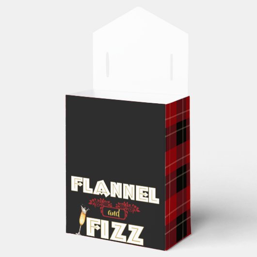 Flannel & Fizz | Kariert Red & Black Buffalo Geschenkschachtel (Geöffnet)