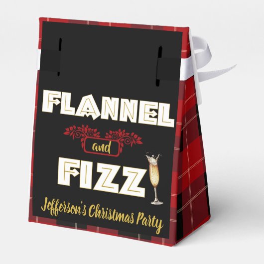 Flannel & Fizz | Kariert Red & Black Buffalo Geschenkschachtel (Rückseite)