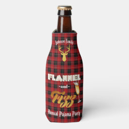 Flannel & Fizz Red|Black Kariert|Gold Foil Urlaub Flaschenkühler
