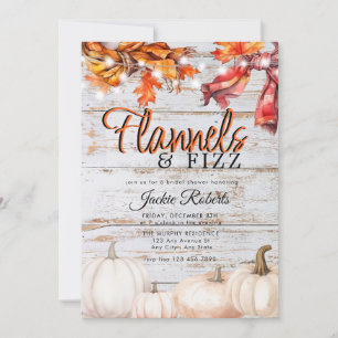 Flannel Fizz Rustikales Brautparty Einladung