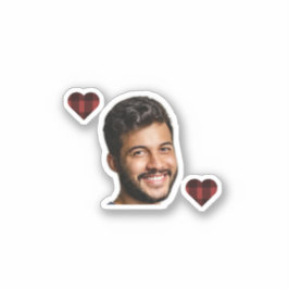 Flannel & fizz Winter rot & schwarz Bachelorette Aufkleber