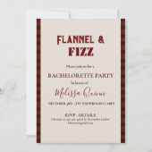 Flannel & fizz Winterbacheloretto Party Einladung (Vorderseite)