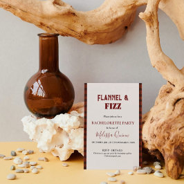 Flannel & fizz Winterbacheloretto Party Einladung