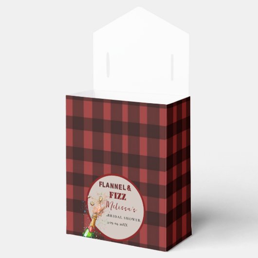 Flannel & fizz Winterrot & schwarz Brautparty Geschenkschachtel (Geöffnet)