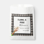 Flannel & fizz Winterrot & schwarz Brautparty Geschenktütchen (Vorderseite)