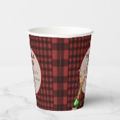 Flannel & fizz Winterrot & schwarz Brautparty Pappbecher (Rechts)
