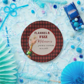 Flannel & fizz Winterrot & schwarz Brautparty Pappteller (Party)