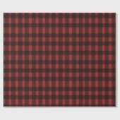 Flannel & fizz Winterrot & schwarz pl Brautparty Geschenkpapier (Flach)