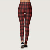 Flannel & fizz Winterrot & schwarz pl Brautparty Leggings (Rückseite)