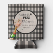 Flannel & fizz Winterschwarz & Weißes Brautparty Dosenkühler (Vorderseite)