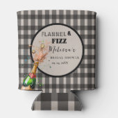 Flannel & fizz Winterschwarz & Weißes Brautparty Dosenkühler (Rückseite)