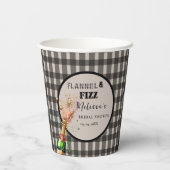 Flannel & fizz Winterschwarz & Weißes Brautparty Pappbecher (Rückseite)