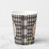 Flannel & fizz Winterschwarz & Weißes Brautparty Pappbecher (Links)