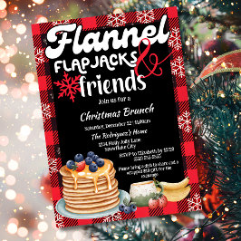 Flannel Flapjacks and Friends Weihnachtsbrunch Einladung