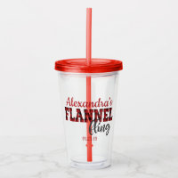 Flannel Fling - Rot - Akryllischer Tumbler
