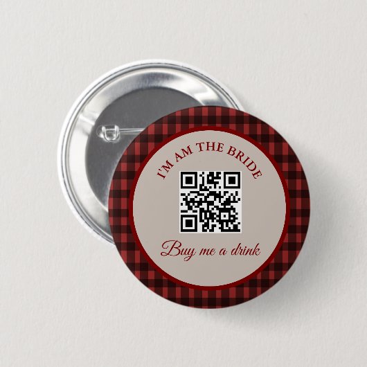 Flannel Fling vor Bachelorette Weekend Button (Vorne & Hinten)