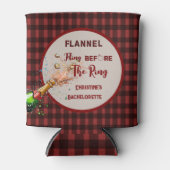 Flannel Fling vor der Ring rot kariert Bachelorett Dosenkühler (Vorderseite)