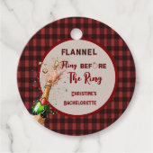 Flannel Fling vor der Ring rot kariert Bachelorett Geschenkanhänger (Vorderseite)