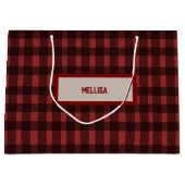 Flannel Fling vor der Ring rot kariert Bachelorett Große Geschenktüte (Vorderseite)