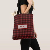 Flannel Fling vor der Ring rot kariert Bachelorett Tasche (Von Nahem)