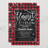 Flannel & Fling vor der Ringdusche Einladung (Vorne/Hinten)