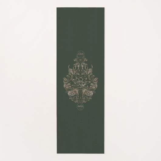 Flannel Forest Yoga Animal Pose Damask Yogamatte (Vorderseite)