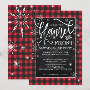 Flannel & Frost Silvesternacht Party Einladung