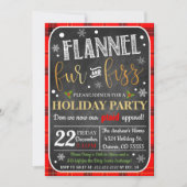 Flannel Fur & Fizz Weihnachten Einladung (Vorderseite)
