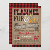 Flannel Fur und Fizz Brautparty