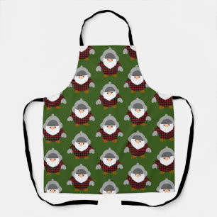Flannel Holiday Gnome Muster Schürze