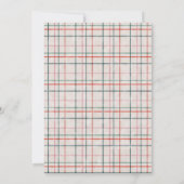 Flannel Kariert Holiday Foto Card Ankündigung (Rückseite)