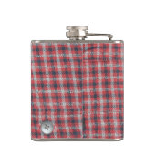 Flannel Kariertes Shirt Flachmann (Rückseite)