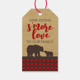 Flannel Mama Bear S'more Liebe Gefälligetags Geschenkanhänger