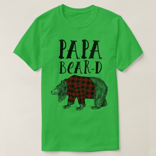 Flannel Papa Bear Beard 1 T-Shirt (Design vorne)
