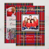 Flannel Personalisiert Family Foto Weihnachtskarte Feiertagskarte (Vorne/Hinten)