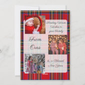 Flannel Personalisiert Family Foto Weihnachtskarte Feiertagskarte (Rückseite)