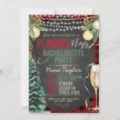 Flannel und Fizz Bachelorette Einladung (Vorderseite)