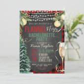 Flannel und Fizz Bachelorette Einladung (Stehend Vorderseite)