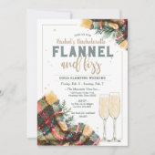 Flannel und Fizz Bachelorette Glamping Einladung (Vorderseite)