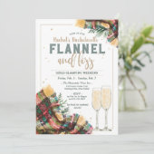Flannel und Fizz Bachelorette Glamping Einladung (Stehend Vorderseite)