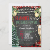 Flannel und Fizz Bridal Dusche Einladung (Vorderseite)