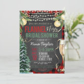 Flannel und Fizz Bridal Dusche Einladung (Stehend Vorderseite)