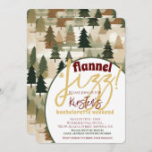 Flannel und Fizz Junggeselinnen-Abschied Rustikale Einladung (Vorne/Hinten)