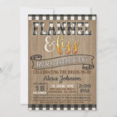 Flannel und Fizz Junggeselinnen-Abschied - weiß Einladung (Vorderseite)